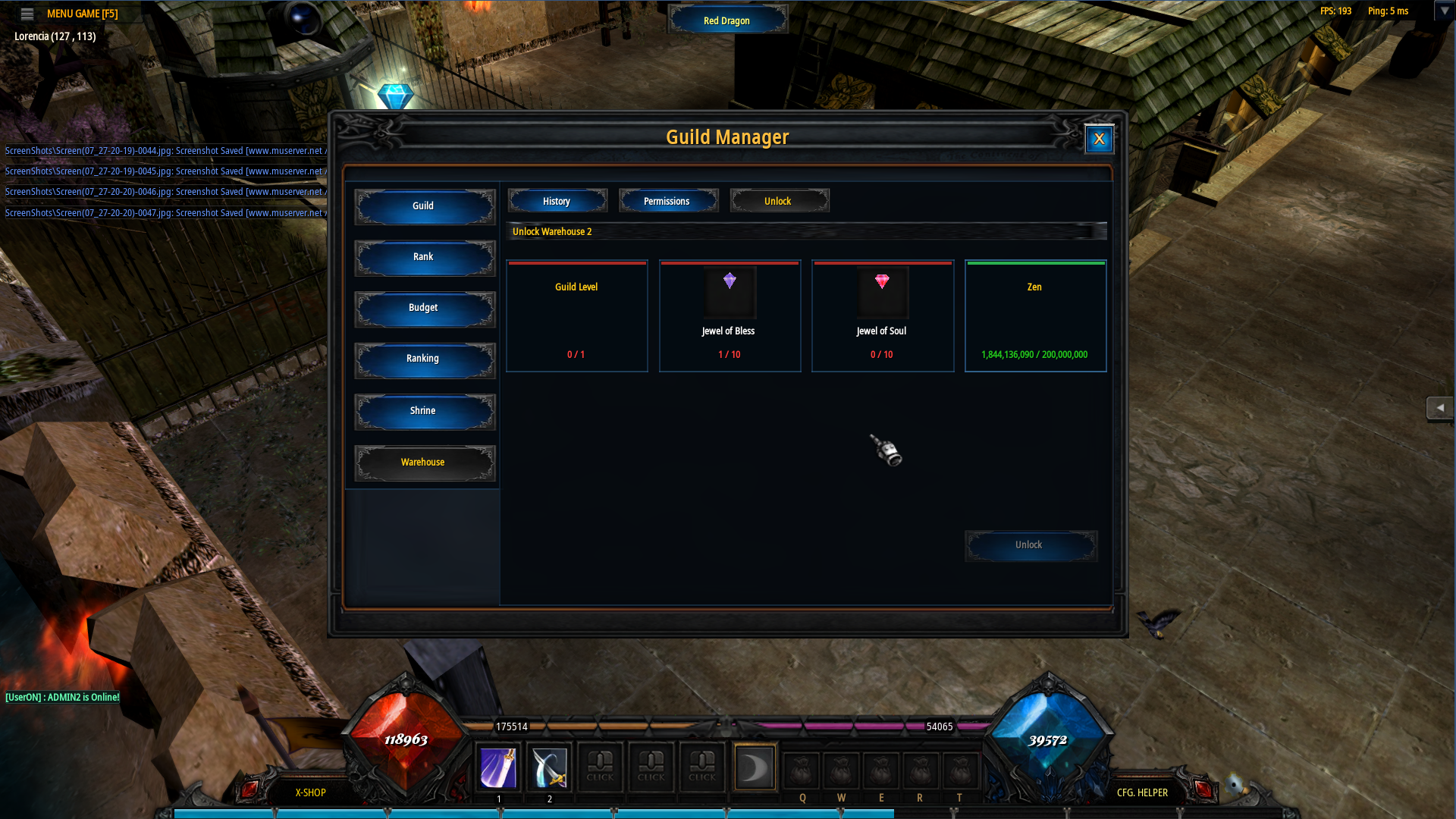 Guild unlock